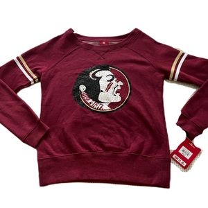 SOLD OUT FSU RHINESTONE SWEATSHIRT FOR WOMEN, SIZE M, SUPER CUTE AND COMFY!
